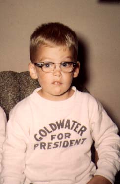 Rob at 4, campaigning for Barry Goldwater.